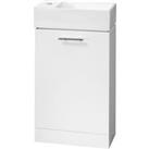 Mayford 1 Door Compact Vanity Unit with Basin Gloss White
