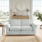 Flori Woven Floral Fabric 2 Seater Sofa Bed Floral Ashley Blue