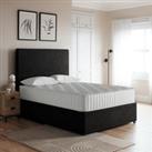 Luxury Side Ottoman Bed Frame, Teddy Fabric Black