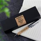 Personalised Worlds Best Cork Pen Set Black
