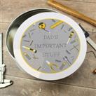 Personalised Bits and Bobs Tin White/Grey