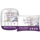 Ultimate Luxury 10.5 Tog Duvet and Soft Pillow Set White