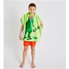 Dinosaur Poncho Towel Green