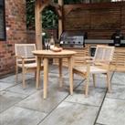 Roma Rope Chair Bistro Set Natural