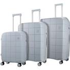 Rock Luggage Pixel Set of 3 Suitcases Grey