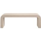 Ren Boucle Dining Bench Off-White