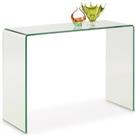 Amalfi Bent Glass Console Table Clear