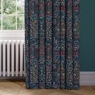 William Morris At Home Blackthorn Made to Measure Curtains Navy Blue/Green