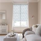 Chatsworth Sheer Made to Measure Roller Blind Navy Blue/White