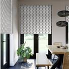 Ikat Daylight Made to Measure Roller Blind Grey/White