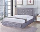 Fabric Diamante Ottoman Bed Frame In Silver Or Grey Single Double King