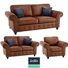 Oakland Tan Suede Sofa Suite Set 3+2+1 Foam Seating Settee Couches Beaded Arms
