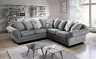 Nicole Grey Premium Chenille Fabric Scatter Corner Sofa | 5 Seater L Shape