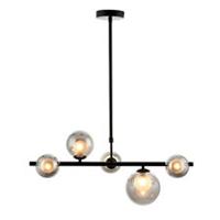 Pendant Ceiling Light 5 Way Horizontal Black Adjustable Height G9 IP20 18W 240V