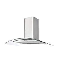 Cooke & Lewis Cooker Hood Chimney Extactor Fan Curved Glass 90cm Stainless Steel