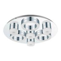 LED Ceiling Light Round Plate Chrome Modern Living Room Bedroom Hallway