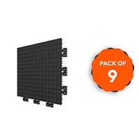 Garage Floor Tiles Interlocking Mats Black Home Gym Durable Non Slip 9 Pack