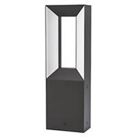 Outdoor LED Post Light Black Floor Mount Modern Porch Terrace Balcony Warm White