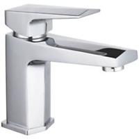 Basin Mixer Tap Mono Clicker Waste Bathroom Chrome Ceramic Discs Contemporary