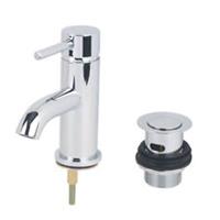 Basin Mono Mixer Tap Clicker Waste Chrome Bathroom Single Lever Modern