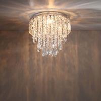 Pendant Ceiling Light Crystal Glass Beads Chrome Effect Modern Luxury Elegant