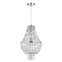 Pendant Ceiling Light Chandelier Crystal Beads Chrome Elegant Living Room 28W