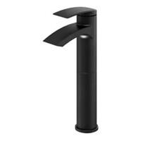 Bathroom Basin Tap Mixer Tall Matt Black Single Lever Waterfall Spout Modern