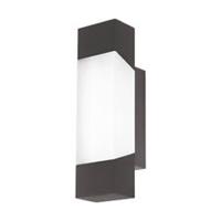 Outdoor LED Wall Light Black Modern Corner Mount Patio Porch Warm White 550lm