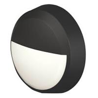 Outdoor LED Bulkhead Light Round Eyelid Cover Black Corrosion-Resistant 660lm