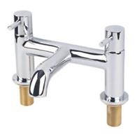 Bath Filler Tap Basin Waterfall Chrome Brass Modern Ceramic Disc Deck Mounted