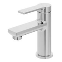 Bathroom Basin Tap Mini Mixer Gloss Chrome Single Lever Clicker Waste Modern