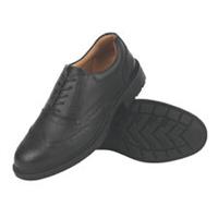 City Knights Safety Shoes Brogue Executive Black Leather Wide Fit Size 10