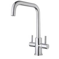 Swirl Kitchen Tap Mono Mixer Divine Chrome Dual Lever Control Built-In Aerator