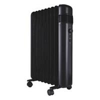 Oil-Filled Radiator Electric Freestanding Smart Portable 9 Fin Black 2000W