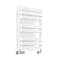 Designer Towel Rail Radiator White Flat Bathroom Warmer 460W (H)65.5x(W)50cm