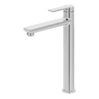 Bathroom Basin Tap Mono Mixer Single Lever Tall Gloss Chrome Round Modern