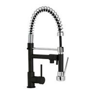 Kitchen Tap Mixer Matt Black Single Side Lever Spring Neck Modern Faucet