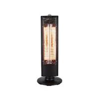 Electric Heater Carbon Fibre Black Portable Oscillation Plastic Indoor 1000W