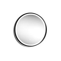 Bathroom Mirror Illuminated LED Colour Changing Matt Black Round (H)60cm (W)60cm