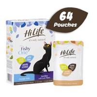 HiLife Adult Cat Food Fish Recipes In Jelly Mixed 64x70g Pouches