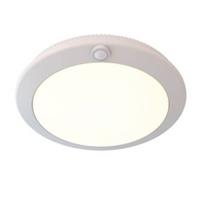 Calex Ceiling Light Integrated LED PIR Sensor White Round Rechargeable 170lm