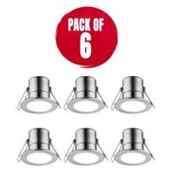LED Recessed Downlights Spot Lights 5W Ceiling Warm White Dimmable Pack of 6