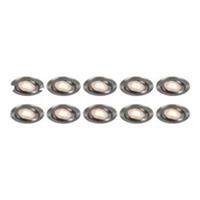LAP LED Downlights Ubertas Tilt Brushed Nickel Variable White 420lm 10 Pack
