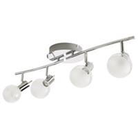 Spotlight Bar Ceiling 4 Way Gloss Chrome LED Warm White 500lm Kitchen Dining