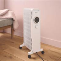 Blyss Oil-Filled Radiator 2000W Electric NY2009-24M Metal White Freestanding