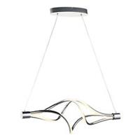 Ceiling Light Pendant LED Silver Adjustable Height Modern Stylish Warm White