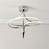 LED Ceiling Light Warm White 1645lm Chrome Spiral IP20 Living Bedroom 25W