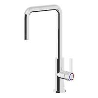 Kitchen Tap Side Lever Brass And Metal Alloy Silver Chrome Effect Modern