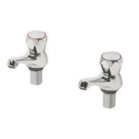 Swirl Bath Taps Brass Chrome Round Contemporary Bathroom Sink Hot & Cold Set