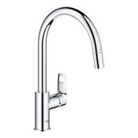 Kitchen Tap Pull Out Spout Single Lever Plastic Brass Chrome Plated Contemporary